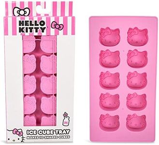 Toynk Sanrio Hello Kitty Flexible Silicone Mold Ice Cube Tray In Character Shapes | Reusable Ice Mold For Freezer Pink