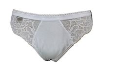 Playtex Cherish P00BS Pack of 3 Pairs Cotton & Lace, White, 2