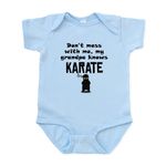 CafePress My Grandpa Knows Karate Body Suit Cute Infant Bodysuit Baby Romper Sky Blue