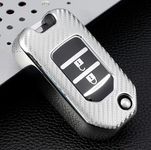 ELL CASES Soft Silicone Key Fob Cover Protection Case Cover for Honda Accord, Honda Civic, Honda City, Honda Crider, Honda CRV, Honda CR-V, Honda XR-V, Honda Fit, Honda Odyssey (SILVER)