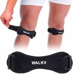 WALKV Knee Patellar Tendon Compression Support Strap 2 Pack,Knee Pain Arthritis Tenonitis Meniscus Tear Stable Support for Hiking, Running, Tennis, Basketball, Squat, Jumping Knee, Man and Woman