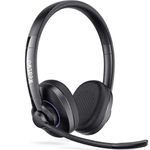 Wireless Headset Class 1 V5.1 Bluetooth Headset with CVC8.0 Dual Microphone Noise Cancelling Wireless Headphone for Mobile Phone PC Teams Zoom Home Office, 30H+ Talk Time, Comfort Fit