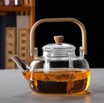 ZROY ENTERPRISE Borosilicate Glass Kettle | 900ml | Teapot with Removable Infuser & Lid & Handle, Glass Tea Kettle Stovetop Safe, Great for Loose Leaf Tea, Blooming Tea, Tea Bags (ZROY - 02)