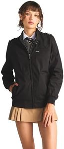 Members Only Women's Classic Iconic Racer Jacket | Slim Fit | Timeless Style | Comfortable and Versatile (Black, Medium)