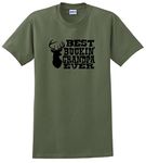 Best Buckin' Grandpa Ever T-Shirt Large Military Green