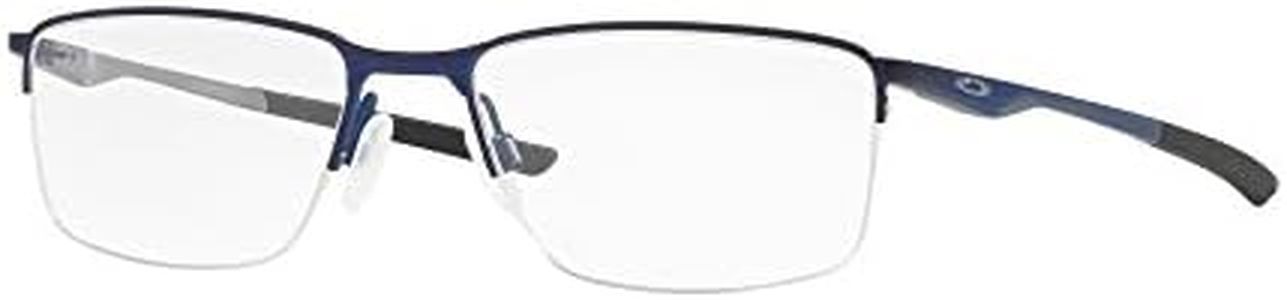 Oakley Men's Ox3218 Socket 5.5 Rectangular Prescription Eyeglass Frames, Matte Midnight/Demo Lens