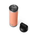 YETI Rambler Bottle Chug, Vaccum Insulated Stainless Steel Bottle with Chug Cap, Lowcountry Peach, 18 oz (532 ml)