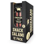 SERIOUS PIG - Salami Pub Snacks, Keto Snacks, High Protein, Meaty, Made with Outdoor Reared British Pork, Savoury Salami Sticks (Snackalami) (Classic) (12 Pack)