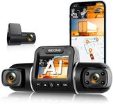 RexingUSA V2 PRO AI Dash Cam 3-Channel Front/Cabin/Rear 1080p Recording with Mobile App Night Vision Dash Camera w/Front Collision Warning, Pedestrian Alert, Lane Departure Warning,Clear to Go Alert