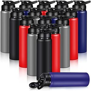 Mimorou 16 Pack Aluminum Water Bottles Metal Travel Bottles with Snap Lid Aluminum Reusable Sports Bottles Lightweight Leak Proof Water Bottles Bulk for Gym Hiking Cycling Sports Outdoor (25 Oz)