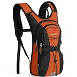 SHARKMOUTH FLYHIKER Hiking Hydration Backpack Pack with 2.5L BPA Free Water Bladder, Lightweight and Comfortable for Short Day Hikes, Day Trips and Trails, Orange