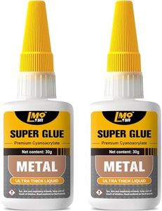 Metal Super Glue Liquid, Clear Instant Cyanoacrylate Adhesive for Metal Repair, All Purpose CA Glue for Shoe Ceramic Repair Plastic Leather Glass Wood Pottery Aquarium Porcelain Fletching Waterproof