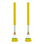 CRAFTOX DECOR Artificial Marigold with Jasmine & Rajnigandha Garland|Garlands for Decoration|Flower Garlands, Size 42 inches, Color Yellow, Pack of 2 (32106-2)