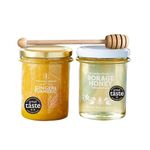 The London Honey Company - Infused Honey Duo (250gx2) - Ginger & Turmeric + Borage - Pure Honey & Vanilla - Pure British Honey - Raw Honey Unpasteurised - Honey Gift Sets - Pack of 2