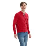 Hanes Men's O5719 henley shirts, Burnt Brick, L UK