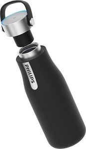 Philips GoZero 590ml Smart Hydration Bottle - Hot & Cold with UV Self-Cleaning Technology (Black)