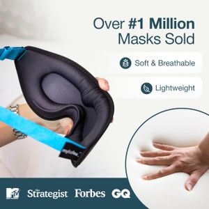 MyHalos Blackout Sleep Mask – Light Blocking Eye Cover for Sleeping
