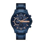 Armani Exchange Men's Chronograph, Blue-Tone Stainless Steel Watch, AX2430