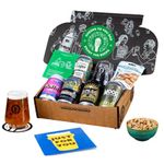 Premium Craft Lager Cheers Dad Beer Gift Hamper - 5 Independent British Craft Lagers, a Snack and Beer Tasting Glass by QWERTY Beer Box - Craft Lager Gift for Dad, Dad Gifts, Fathers Day Beer Gifts