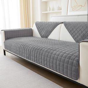 GKXLH Sofa überzug Waschbar - Neue Weiche Flanell Sofa Cover, rutschfeste Sofabezug 2 3 4 Sitzer Couch überzug Sofa Bezug für Sektionssofa, Sofaüberwürfe L Form Möbelschutz (Grau, 90x210cm)