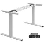 TOPSKY Dual Motor Electric Adjustable Standing Computer Desk for Home and Office (White)