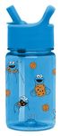 Simple Modern Sesame Street Cookie Monster Kids Water Bottle Plastic BPA-Free Tritan Cup with Leak Proof Straw Lid | Reusable and Durable for Toddlers, Boys | Summit Collection | 12oz