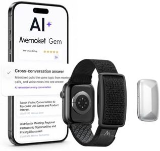 Memoket Gem Wearable AI Voice Recorder, Transcribes, Fits Apple Watch Bands