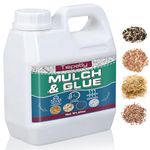 Mulch Glue 64OZ, Strong Concentrate Mulch Glue for Landscaping Pea Gravel, Lasts up to 2 Years, Landscape Rock Glue, Gravel Glue & Lock Liquid