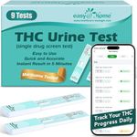 Easy@Home THC Test Kit: THC Tests for Home Use 50ng/mL Track THC Detox Urine Single Test Drug Testing Kits #EDTH-114 (9 Pack)