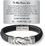 Temoto Son Bracelet from Mom Gifts for Him - Birthday Gifts for Men Gifts for s Bracelet for Son from Mom to My Son Bracelet from Mom