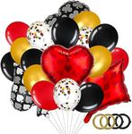 Ayearparty 28 Pieces Casino Theme Party Balloons Game Night Playing Cards Balloons Casino Foil Balloons Party Decoration for Las Vegas Party Poker Events Casino Night Birthday Party Supplies