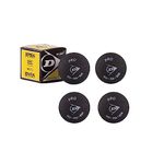 DUNLOP Pro Double Rubber Squash Ball, (Black) Standard Size