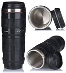 Camera Lens Cups Travel Thermos Mugs, Office Coffee Cup, Stainless Steel Insulated