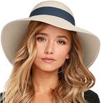 FURTALK Womens Beach Sun Straw Hat 