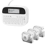 Phomemo M950 Label Maker with 3 Whte Laminated Labels-Easy to Use,for Home School Office Organized, Gift for Christmas-Rechargeable