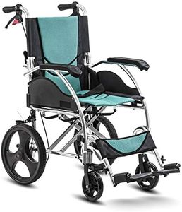 KosmoCare Stylex Premium Imported Ultra lightweight Transporter Wheelchair With Seat Belt -Crest Series-Light Blue
