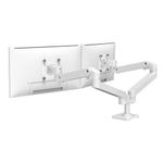 Ergotron – LX Pro Premium Dual Monitor Arm, VESA Desk Mount – for 2 Monitors Up to 27 Inches, 4 to 22 lbs Each – White