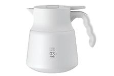 Hario V60 Insulated Metal Server Plus, 800ml, White