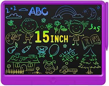 Wicue LCD Writing Tablet for Kids 15 inch Drawing Tablet, Colorful Erasable Doodle Board Drawing Pad, Electronic Educational Learning Toys Gifts for 3-12 Year Old Girls Boys (Purple)