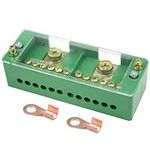 WMYCONGCONG 660V 30A Single Phase 2 Inlet 12 Outlet Metering Box Junction Power Distribution Terminal Block (2 Inlet 12 Outlet)