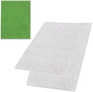 3-D Textured Impressions Background Embossing Folder, Lace Vine Pattern Plastic Embossing Folder Template for Card Making Scrapbooking Paper Craft Album Stamps DIY Décor