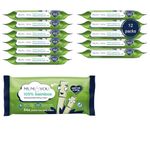 Mum & You Bamboo Baby Wipes Multipack - 648 Biodegradable Wet Bamboo Wipes (12 Packs), 99.4% Water Wipes for Sensitive Newborn Skin, Baby Wipes Bulk, Bum Wipes, Wet Tissue, Eco-Friendly wet wipes baby