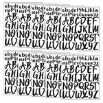 520 Pieces 10 Sheets Vinyl Letters Stickers, 2 inch 1 inchCapital Alphabet Stickers Self Adhesive Letters Sticks for Notebook,Door,Signs,Cars(Black)