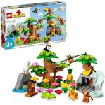 LEGO DUPLO Wild Animals of South America10973 with 7 Toy Animal Figures & Jungle Playmat, Early Learning Toys for Toddlers Aged 2 Plus