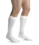 JOBST Activewear Compression Socks, 20-30 mmHg, Knee High, Small, White