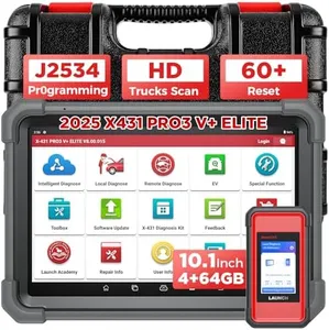 LAUNCH X431 Scanner V+ PRO 4.0, All System Bi-Directional Scan Tool with 10.1’’ Larger Screen, 35+ Resets, 24V Trucks Repair, ECU Online Coding, NO IP Limit, VAG Guided Function, 2-Year Update