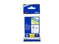 Brother TZe-223 Labelling Tape Cassette, 9 mm (W) x 8 m (L), Laminated, Brother Genuine Supplies - Blue on White