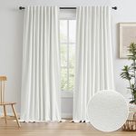 KEQIAOSUOCAI Blackout Curtain Panels 120 Inch Length, Extra Wide 72 Inch Wide Draperes, Pinch Pleated Window Curtain Panels for Living Room Back Tab(72x120, 2 Pcs, Ivory/Cream Color