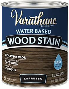 Varathane 381118 Water Based Wood Stain, Quart, Espresso