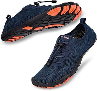 HIITAVE Men Water Shoes Barefoot Beach Aqua Socks Quick Dry for Outdoor Sport Hiking Swiming Surfing Navy 10 M US Men